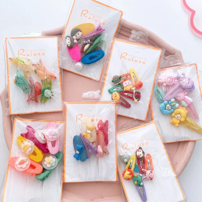 5pcs/set Cute Hairpins for Kid Girl Korean Candy Color Kawaii Fruit Bow Animal Hair Clip Bang Side Clip Baby Hair Accessories
5pcs/set Cute Hairpins for Kid Girl Korean Candy Color Kawaii Fruit Bow Animal Hair Clip Bang Side Clip Baby Hair Accessories