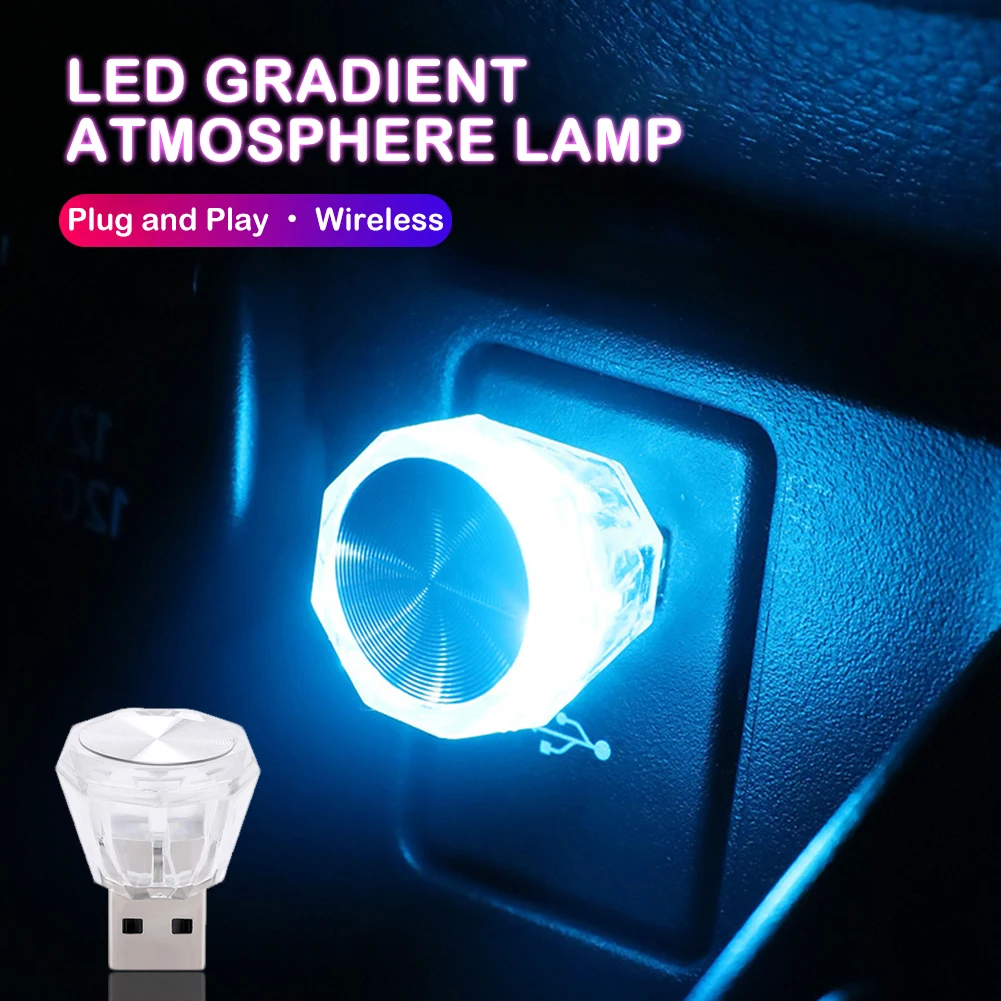 Car Mini USB LED Ambient Light Interior Decorative Lighting Gradient Atmosphere Lamp Portable Colorful Night Light
Car Mini USB LED Ambient Light Interior Decorative Lighting Gradient Atmosphere Lamp Portable Colorful Night Light