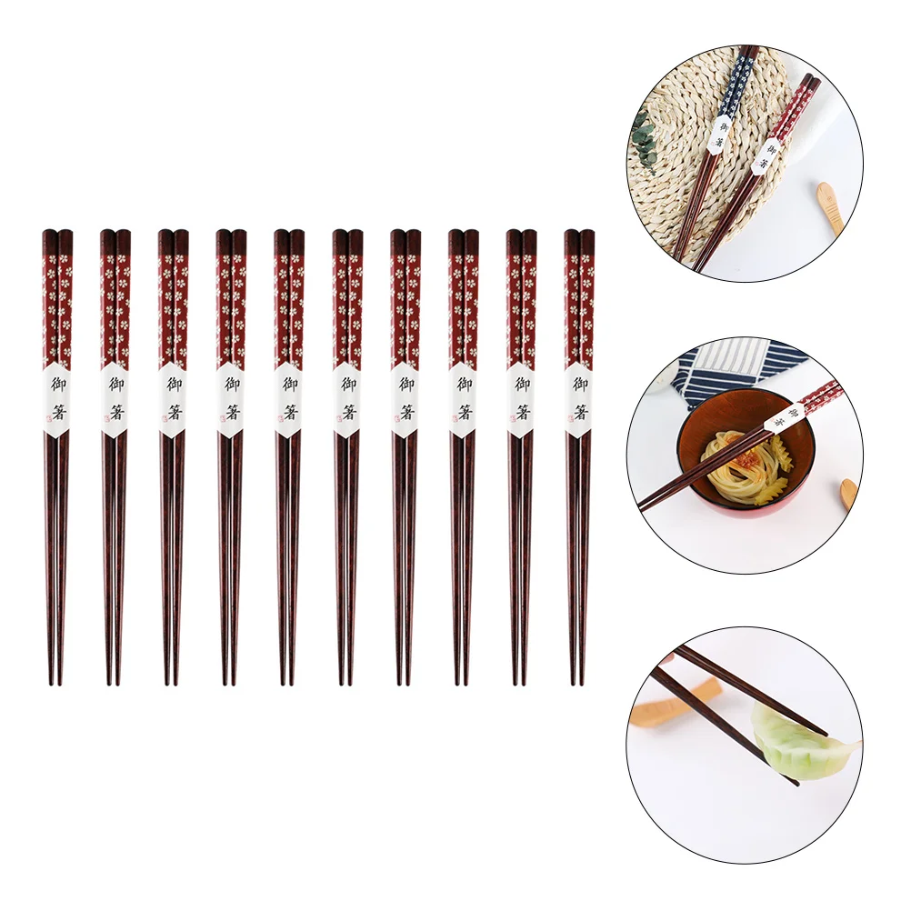 10 Pairs Hardwood Chopsticks Japanese Style Reusable Chopsticks Natural Chop Sticks Dishwasher Safe Red
10 Pairs Hardwood Chopsticks Japanese Style Reusable Chopsticks Natural Chop Sticks Dishwasher Safe Red