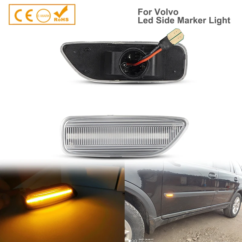 2Pcs For Volvo S60 S80 V70 XC70 XC90 MK1 Dynamic Clear Lens Amber LED Side Marker Lights Turn Signal Lamp
2Pcs For Volvo S60 S80 V70 XC70 XC90 MK1 Dynamic Clear Lens Amber LED Side Marker Lights Turn Signal Lamp