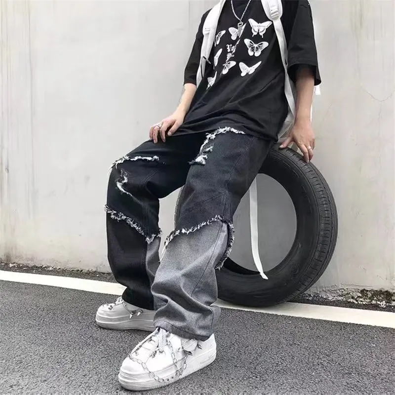 Fashion Jeans Streetwear Leg Pants Harajuku Korean Trousers Vintage With Straight Casual Mens Hole
Fashion Jeans Streetwear Leg Pants Harajuku Korean Trousers Vintage With Straight Casual Mens Hole