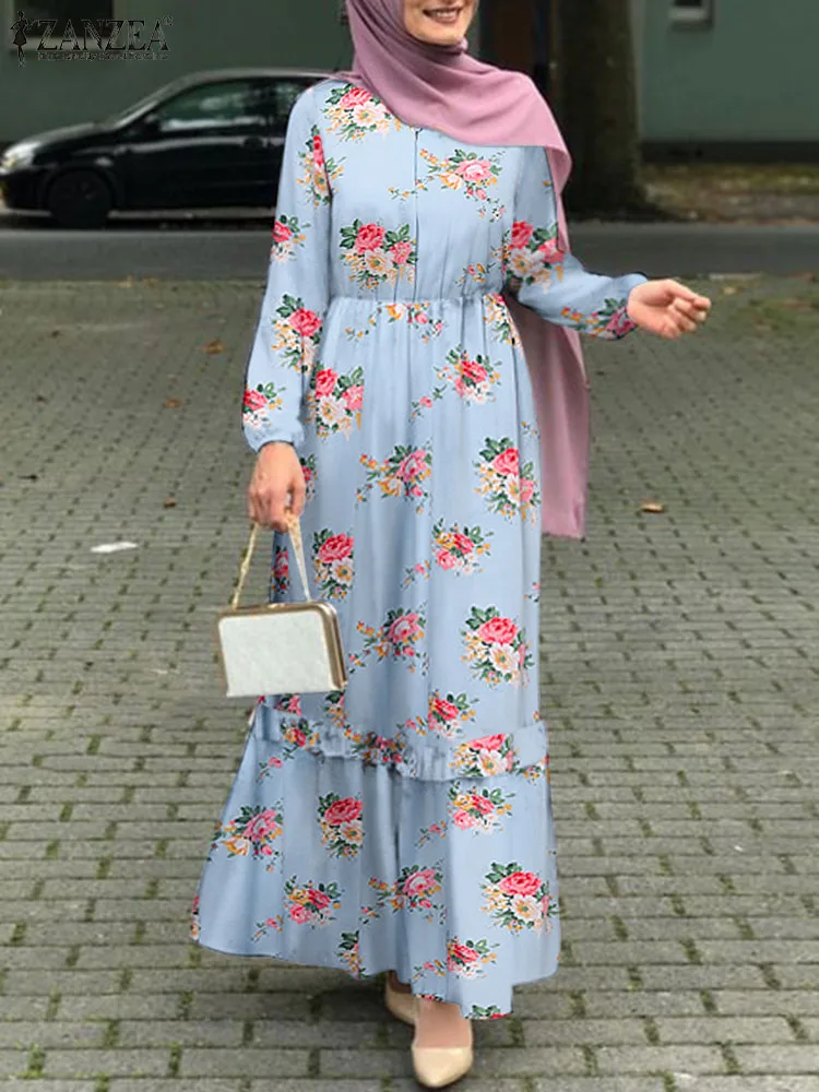 ZANZEA Women Bohemian Long Sleeve Ruffles Sundress Robe Femme Abaya Hijab Vestido Vintage Floral Printed Muslim Turkey Dress
ZANZEA Women Bohemian Long Sleeve Ruffles Sundress Robe Femme Abaya Hijab Vestido Vintage Floral Printed Muslim Turkey Dress