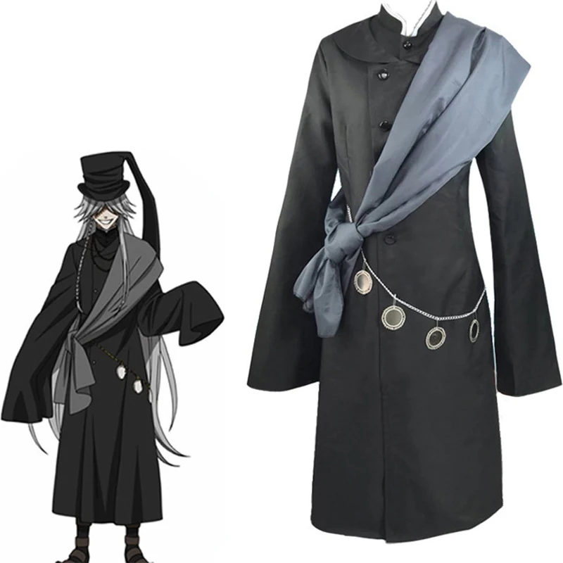 Anime Black Butler Kuroshitsuji Undertaker Cosplay Costume Coat Accessories Hat Halloween Adult Women Men Carnival Party Gift
Anime Black Butler Kuroshitsuji Undertaker Cosplay Costume Coat Accessories Hat Halloween Adult Women Men Carnival Party Gift
