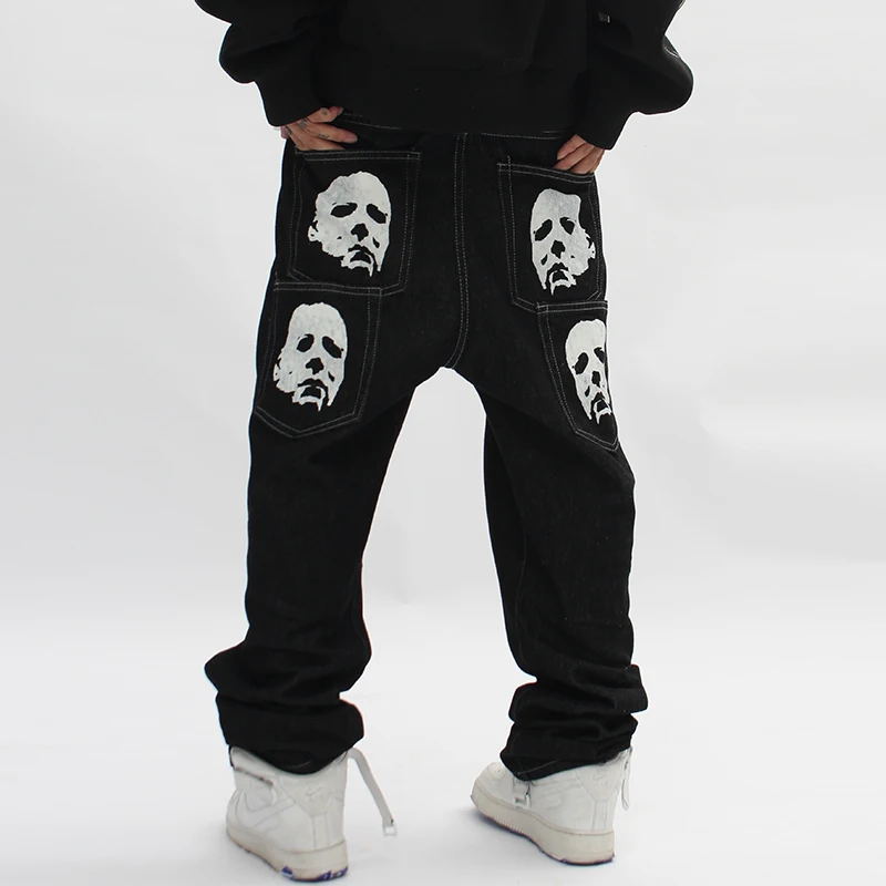 Bronzing Character Print Vibe Style Casual Jeans Mens and Womens Streetwear Oversized Ripped Baggy Denim Trousers
Bronzing Character Print Vibe Style Casual Jeans Mens and Womens Streetwear Oversized Ripped Baggy Denim Trousers