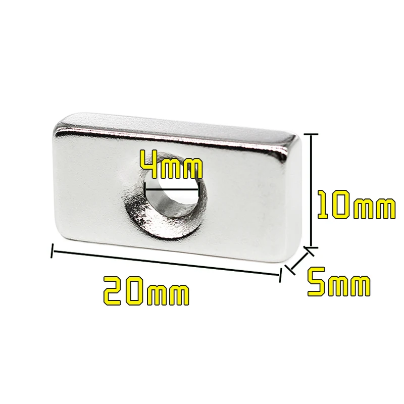 2/5/10/20/30/50PCS 20x10x5-4mm Countersunk Hole 4mm Block Permanent NdFeB Magnet 20x10x5-4 Rare Earth Strong Magnet 20*10*5-4
2/5/10/20/30/50PCS 20x10x5-4mm Countersunk Hole 4mm Block Permanent NdFeB Magnet 20x10x5-4 Rare Earth Strong Magnet 20*10*5-4