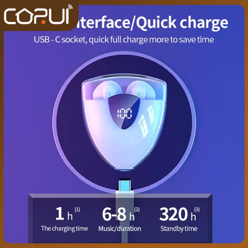 Long Battery Life Earphone 300ma Wireless Headset Dual Host Touch Control Headset High Color Value Digital Displays
Long Battery Life Earphone 300ma Wireless Headset Dual Host Touch Control Headset High Color Value Digital Displays