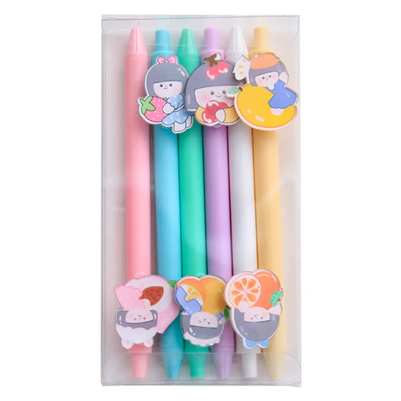6pcs Kawaii Cartoon Press Gel Pen 0.5mm Black Refill Pens Kids Student Writing Signing Pen Schooll Stationery Office Supplies
6pcs Kawaii Cartoon Press Gel Pen 0.5mm Black Refill Pens Kids Student Writing Signing Pen Schooll Stationery Office Supplies