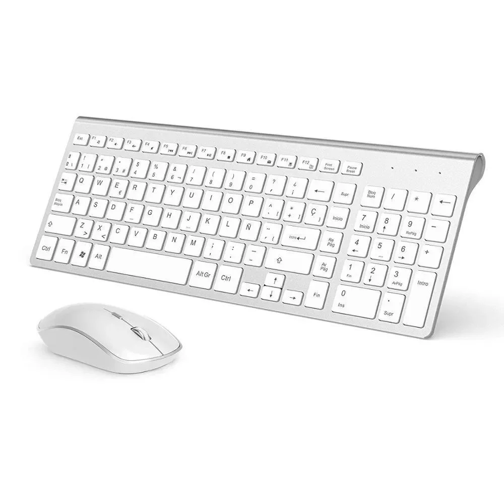 New Wireless Keyboard Mouse Spanish Set 2.4Ghz Ultra-Thin Sleek Design for office home/travel Full Size wireless mouse keyboard
New Wireless Keyboard Mouse Spanish Set 2.4Ghz Ultra-Thin Sleek Design for office home/travel Full Size wireless mouse keyboard