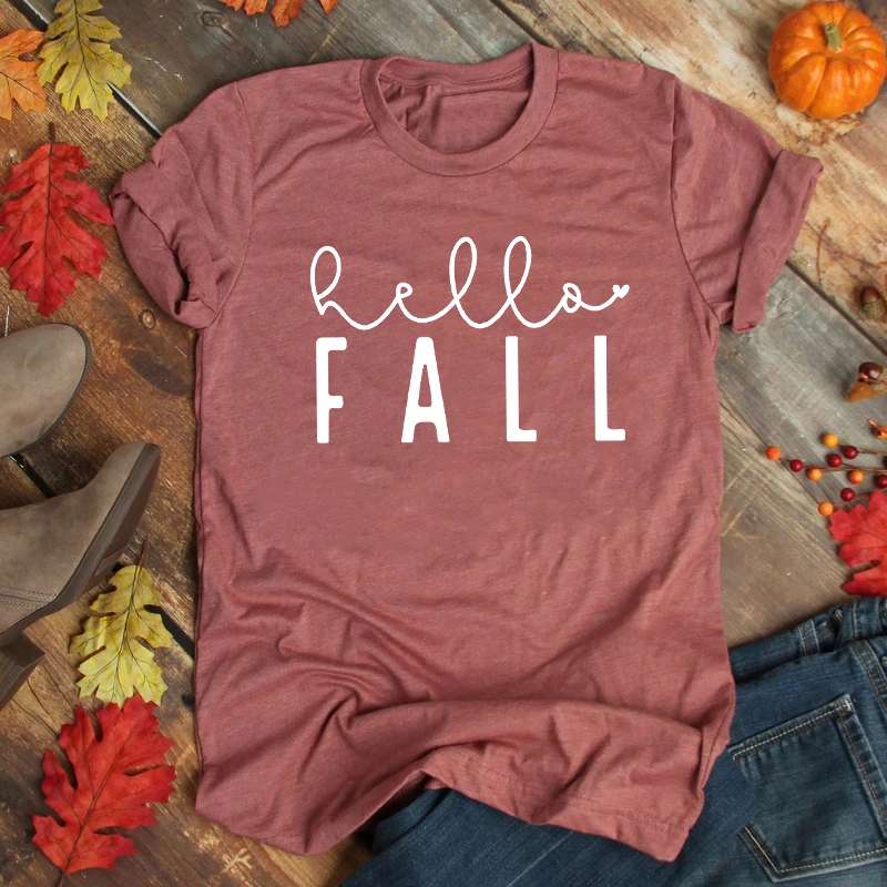 

Осенняя рубашка Hello Fall, женская одежда, рубашки на День Благодарения, благодарные топы, рубашки на День Благодарения, семейные рубашки на Ден...