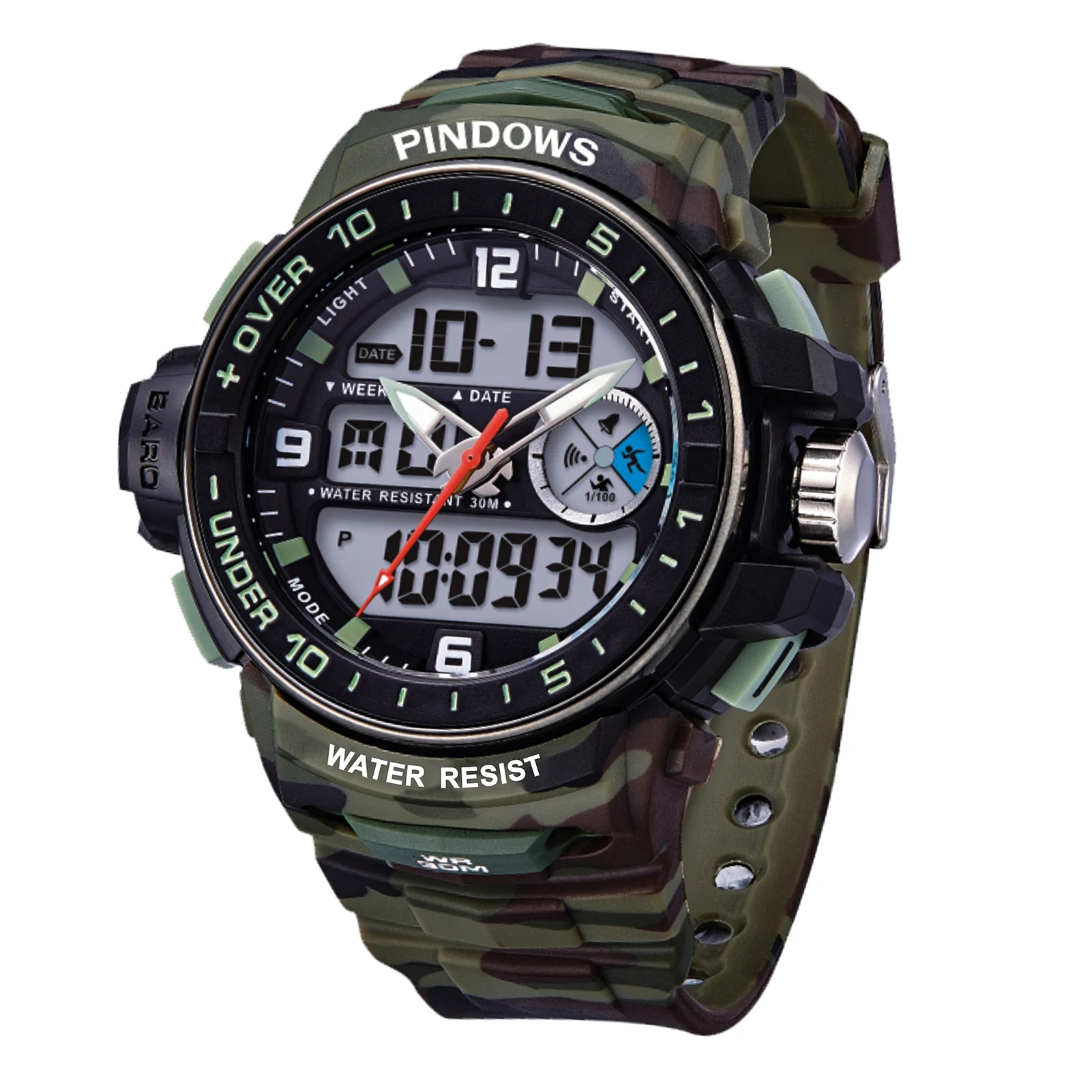 PINDOWS Men Digital Sport Wristwatches Fashion Waterproof Shockproof Male Hand Clock Watches Men's Electronic Military Watch
PINDOWS Men Digital Sport Wristwatches Fashion Waterproof Shockproof Male Hand Clock Watches Men's Electronic Military Watch
