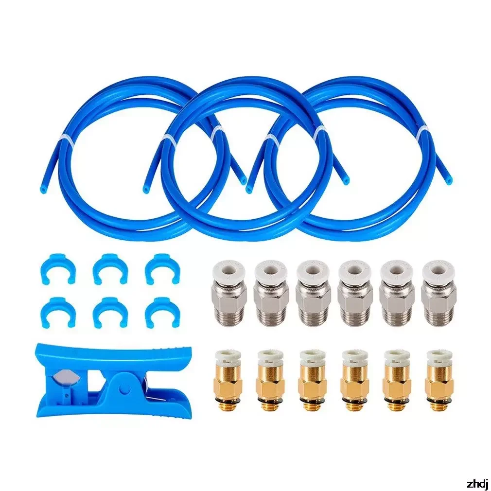 Printer Accessory Kit PTFE Tubes Tube Cutter PC4-01 KJH-M6 Pneumatic Connectors Snaps For Ender 3 CR10 Quick In Fitting
Printer Accessory Kit PTFE Tubes Tube Cutter PC4-01 KJH-M6 Pneumatic Connectors Snaps For Ender 3 CR10 Quick In Fitting