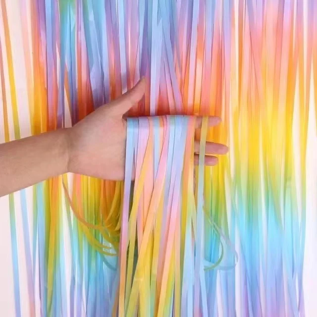 New Macaron Rain Curtain Cute Rainbow Birthday Party Background Wall Wedding Door Curtains Gift Home Decor Photo Props Cortina
New Macaron Rain Curtain Cute Rainbow Birthday Party Background Wall Wedding Door Curtains Gift Home Decor Photo Props Cortina