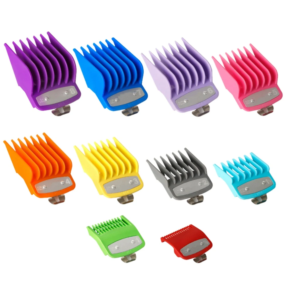 10PCS Clipper Guards for Wahl Clipper, Colored Hair Clipper Cutting Guides with Metal Clip From 1/16 Inch to 1 Inch
10PCS Clipper Guards for Wahl Clipper, Colored Hair Clipper Cutting Guides with Metal Clip From 1/16 Inch to 1 Inch