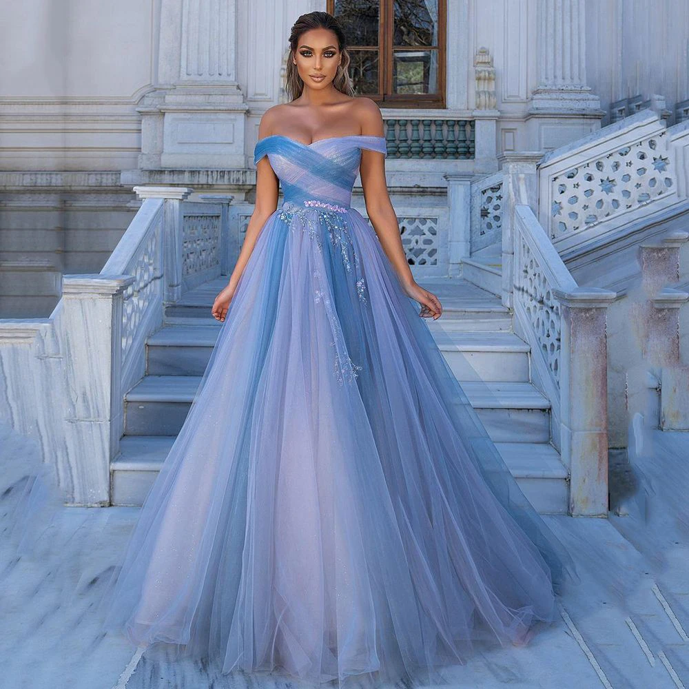 Modern Princess Satin Tulle Prom Dress Sweetheart Off Shoulder Straps Prom Gowns Elegant Beading Evening Dress Robe de bal
Modern Princess Satin Tulle Prom Dress Sweetheart Off Shoulder Straps Prom Gowns Elegant Beading Evening Dress Robe de bal