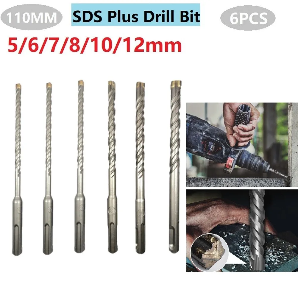 Screwdriver Sds Drill Bit Set Double Flutes S4 Electric Hammer HRC45 To HRC48 HRC89.5-90.5 Masonry 4 Cutters Tools
Screwdriver Sds Drill Bit Set Double Flutes S4 Electric Hammer HRC45 To HRC48 HRC89.5-90.5 Masonry 4 Cutters Tools