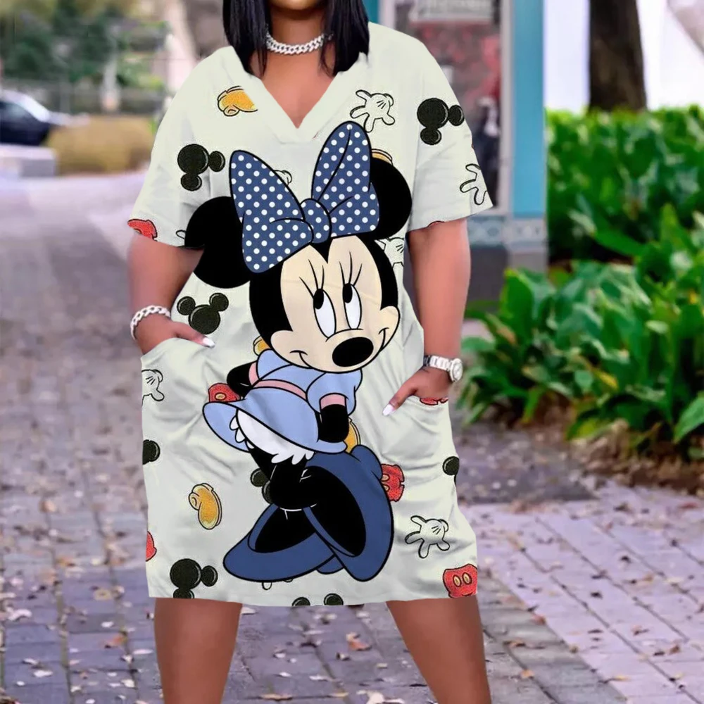 Disney Plus Size Midi Dress Long Sleeve Robe Casual Minnie Mickey Mouse Print Beach Loose Dresses Kawaii Sundress Women Clothing
Disney Plus Size Midi Dress Long Sleeve Robe Casual Minnie Mickey Mouse Print Beach Loose Dresses Kawaii Sundress Women Clothing