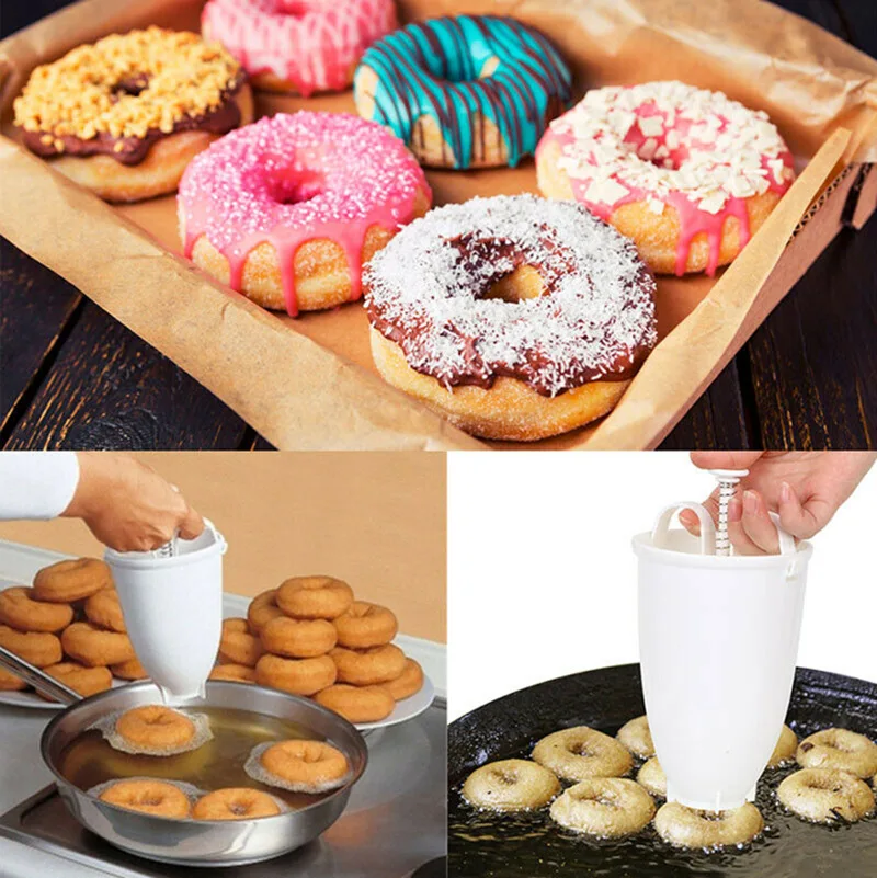 Donut Mould Easy Fast Portable Donut Maker Manual Waffle Dispenser Doughnut Machine Waffle Plastic Lightweight Deep Fry Tools
Donut Mould Easy Fast Portable Donut Maker Manual Waffle Dispenser Doughnut Machine Waffle Plastic Lightweight Deep Fry Tools