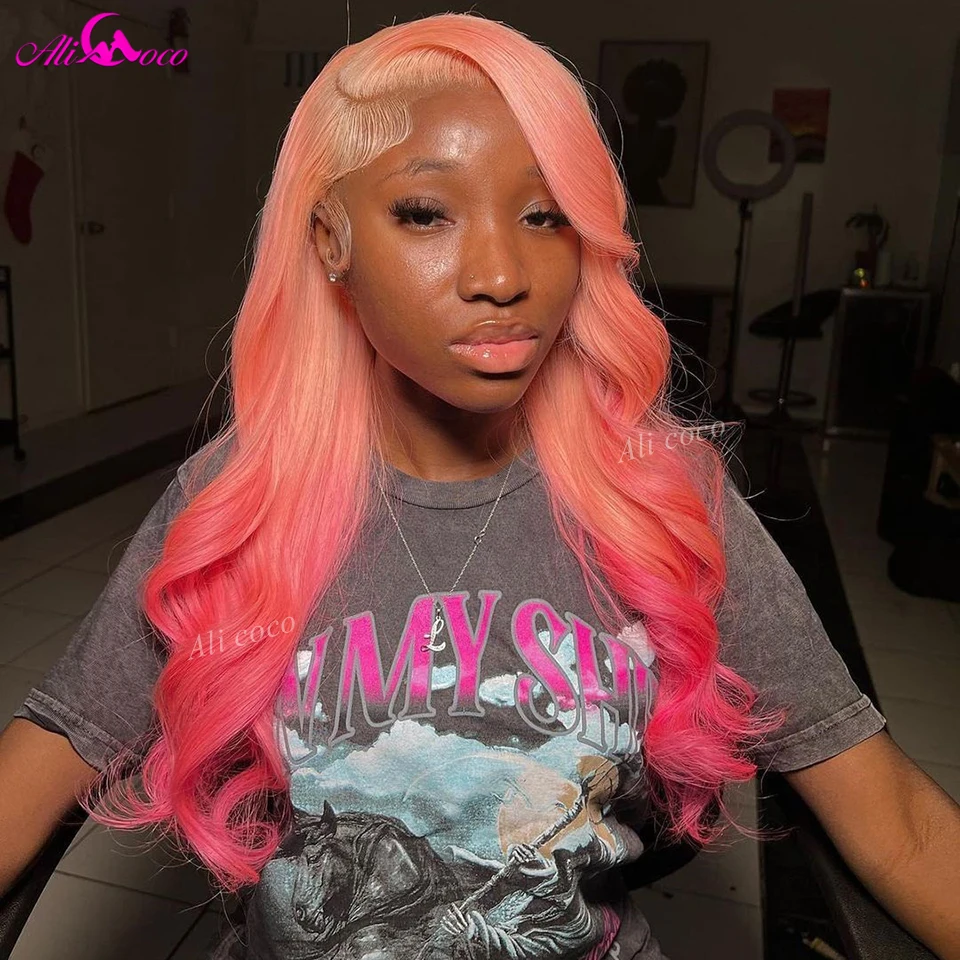 Pink Lace Front Wig Human Hair For Women 13x4 13x6 HD Transparent Lace Body Wave Wig Ombre Pink Human Hair Wigs For Women
Pink Lace Front Wig Human Hair For Women 13x4 13x6 HD Transparent Lace Body Wave Wig Ombre Pink Human Hair Wigs For Women