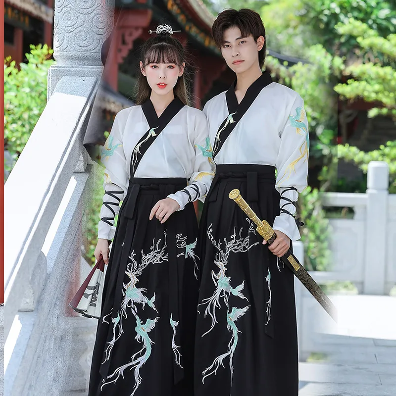Chinese Traditional Style Hanfu Male Martial Arts Guest Hanfu Men and Women with Embroidered Cross-collar Waist Skirt Suit Cozy
Chinese Traditional Style Hanfu Male Martial Arts Guest Hanfu Men and Women with Embroidered Cross-collar Waist Skirt Suit Cozy