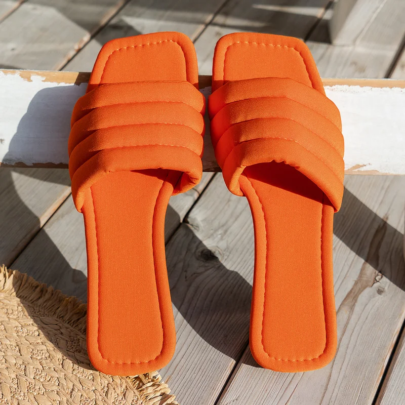 2022 New Summer Flat Bottom Women's Slippers Casual All-match Fashion All-match Solid Color Open Toe Square Toe Women's Shoes
2022 New Summer Flat Bottom Women's Slippers Casual All-match Fashion All-match Solid Color Open Toe Square Toe Women's Shoes