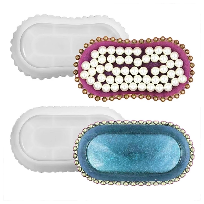 DIY Balls Heart Lace Oval Tray Crystal UV Epoxy Resin Mold Fruit Plate Jewelry Storage Box Dish Coaster Casting Silicone Mold
DIY Balls Heart Lace Oval Tray Crystal UV Epoxy Resin Mold Fruit Plate Jewelry Storage Box Dish Coaster Casting Silicone Mold