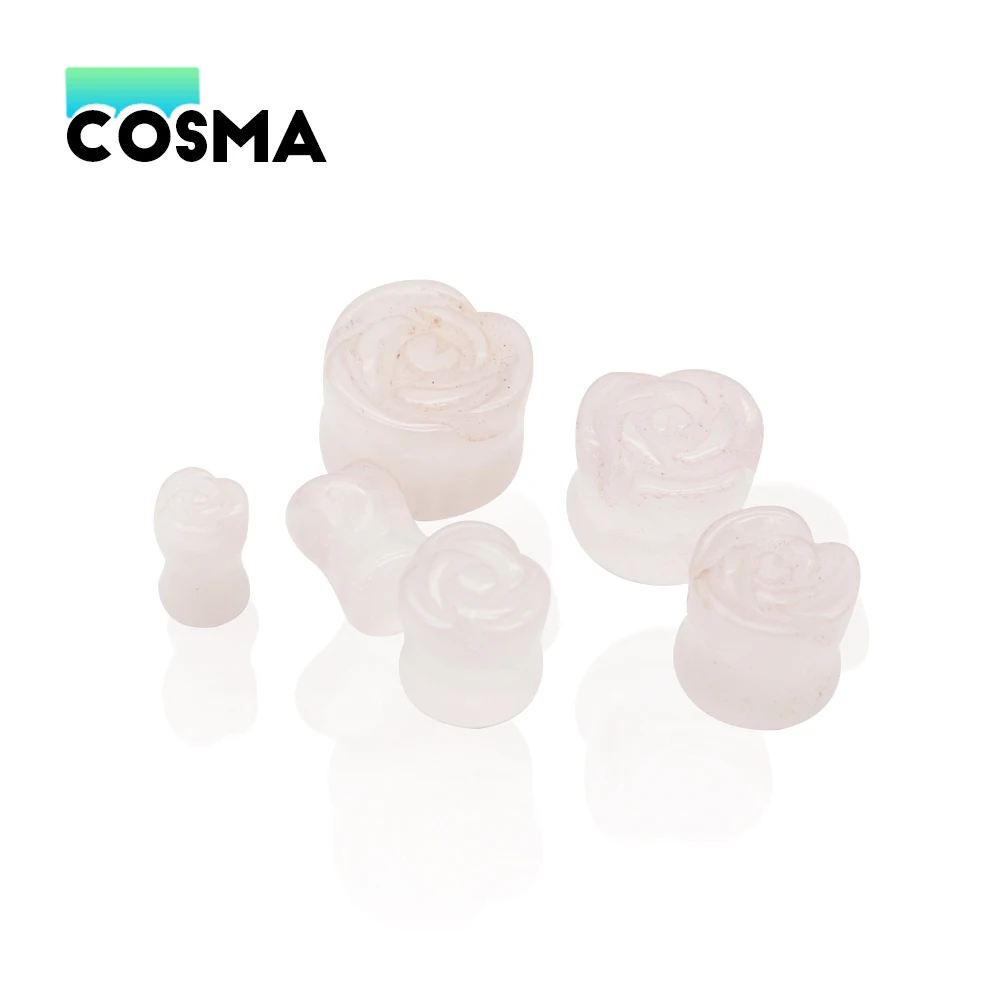 COSMA 1 pair Engraved Solid Stone Ear Broad Pink Crystal Ear Expander Body Piercing Jewelry
COSMA 1 pair Engraved Solid Stone Ear Broad Pink Crystal Ear Expander Body Piercing Jewelry