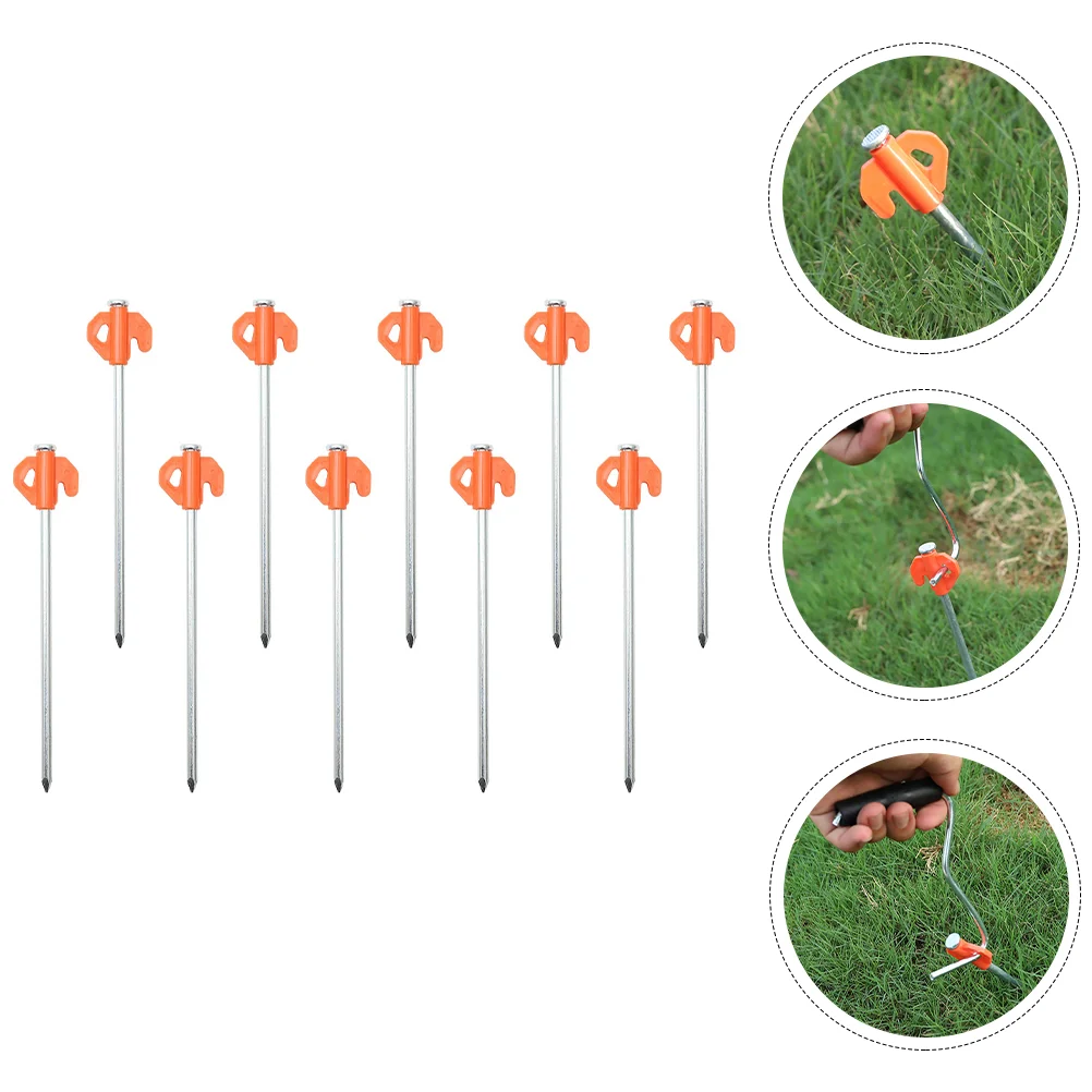 Tent Stakes Camping Outdoor Peg Nail Pegs Ground Spikes Hiking Sand Nails Stake Safe Garden Metal Anchors Canopy Heavy Duty 
Tent Stakes Camping Outdoor Peg Nail Pegs Ground Spikes Hiking Sand Nails Stake Safe Garden Metal Anchors Canopy Heavy Duty