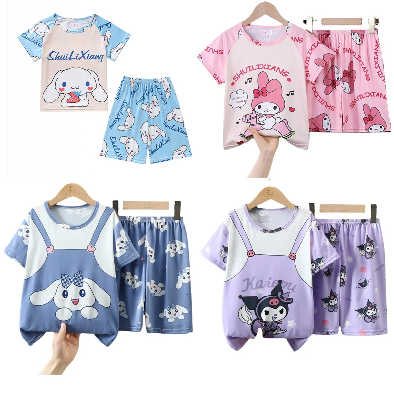 Sanrios kawaii new Anime My Melody children's pajamas summer cartoon thin section short-sleeved HelloKittys cute loungewear suit
Sanrios kawaii new Anime My Melody children's pajamas summer cartoon thin section short-sleeved HelloKittys cute loungewear suit