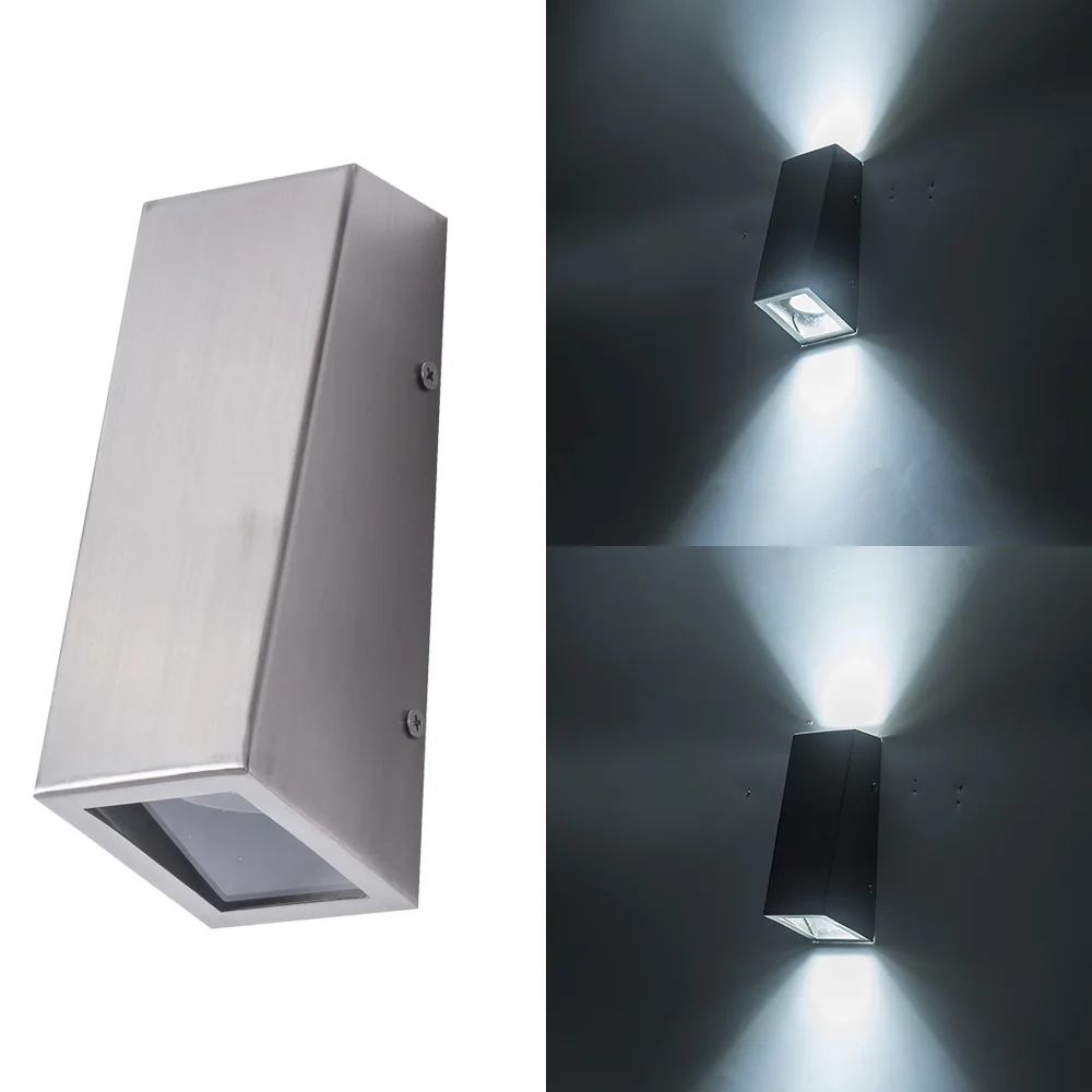 Up Down LED sconce wall lamp 304 stainless steel wall Decorative lighting for home corridor led Porch light with GU10 spot light
Up Down LED sconce wall lamp 304 stainless steel wall Decorative lighting for home corridor led Porch light with GU10 spot light