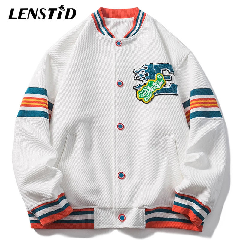 LENSTID Spring Men Striped Knitted Bomber Jacket Hip Hop Patchwork Windbreaker Streetwear Harajuku Casual Baseball Coats Outwear
LENSTID Spring Men Striped Knitted Bomber Jacket Hip Hop Patchwork Windbreaker Streetwear Harajuku Casual Baseball Coats Outwear