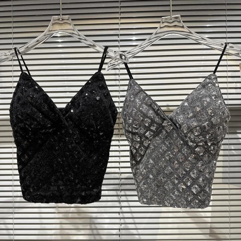 BORVEMAYS 2023 Spring Summer New V Neck Sleeveless Patchwork Sequins Temperament Sexy Fashion Trend Tank Tops Women WZ825
BORVEMAYS 2023 Spring Summer New V Neck Sleeveless Patchwork Sequins Temperament Sexy Fashion Trend Tank Tops Women WZ825