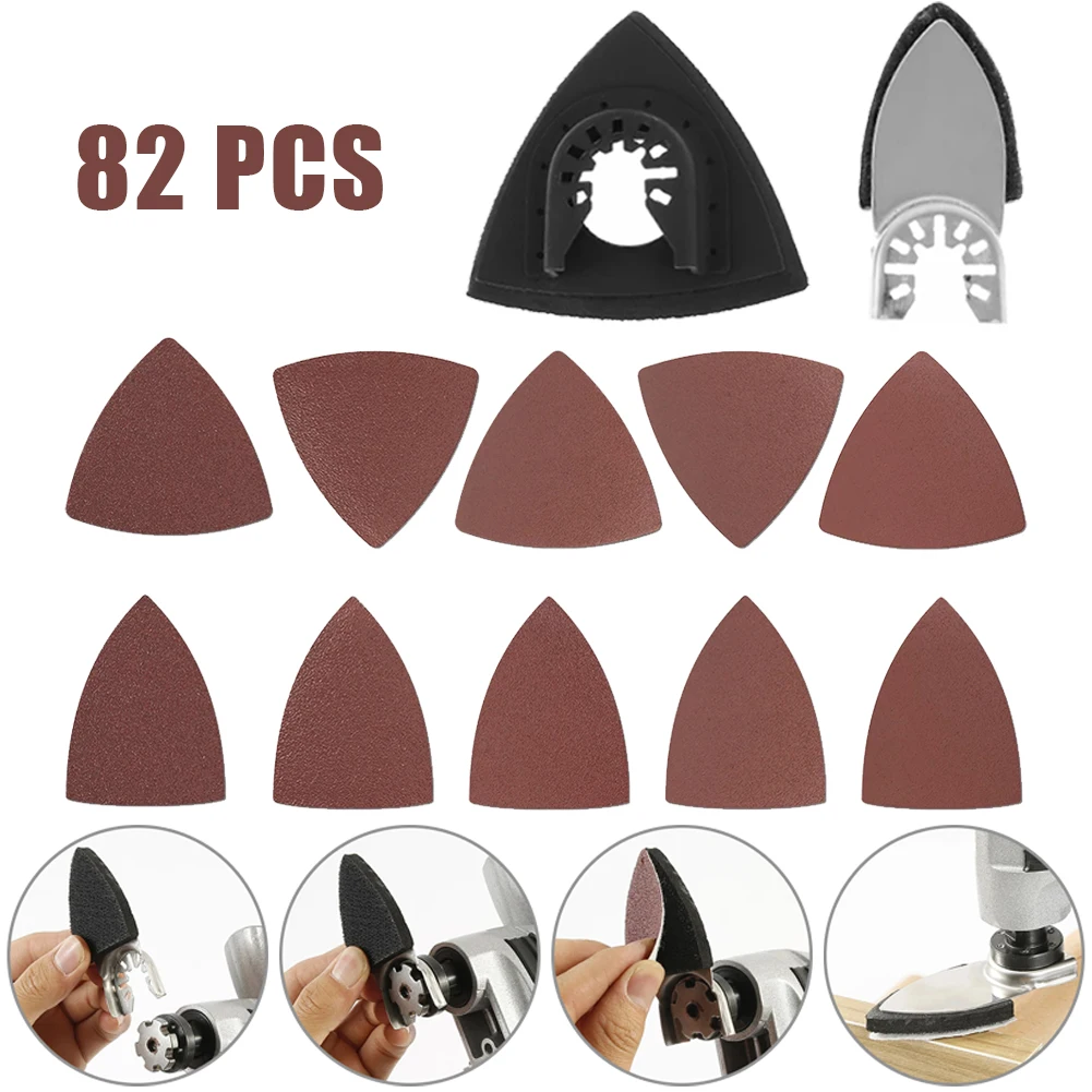 82pcs Sand Pad Triangular Finger Sand Pad Assorted Set 60/80/120/180/240Grits For Wood Rubber Leather Plastic Grinding Polishing
82pcs Sand Pad Triangular Finger Sand Pad Assorted Set 60/80/120/180/240Grits For Wood Rubber Leather Plastic Grinding Polishing