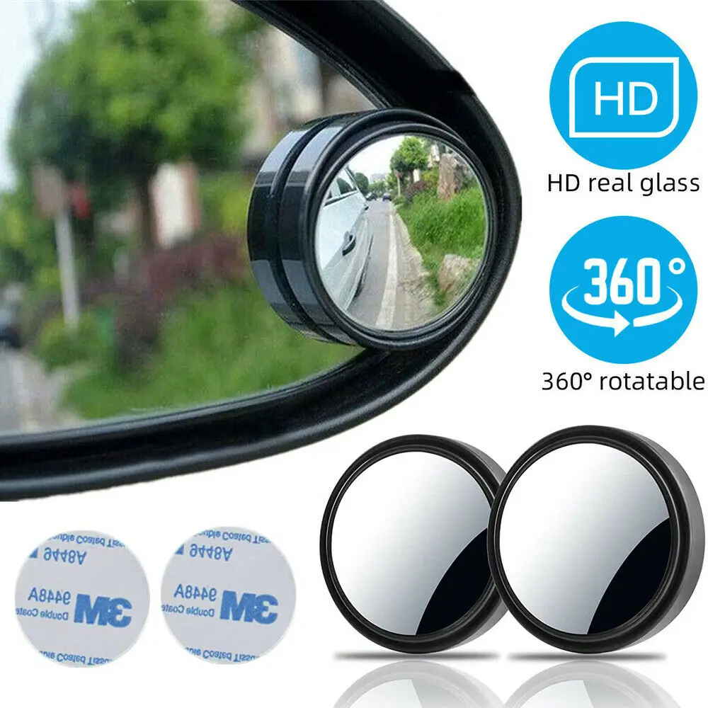 2 Pcs 360 Degree Adjustable Clear Car Round Frame Convex Blind Spot Mirror Wide-angle Rearview Auxiliary Mirror Driving Safety
2 Pcs 360 Degree Adjustable Clear Car Round Frame Convex Blind Spot Mirror Wide-angle Rearview Auxiliary Mirror Driving Safety