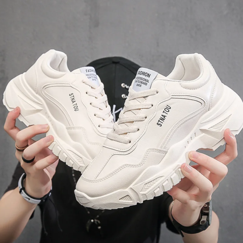 Men's trendy Sneakers PU Leather Autumn Vulcanized Shoes Cushioning Running Shoes Professional Athletic Training Men Air Shoes
Men's trendy Sneakers PU Leather Autumn Vulcanized Shoes Cushioning Running Shoes Professional Athletic Training Men Air Shoes