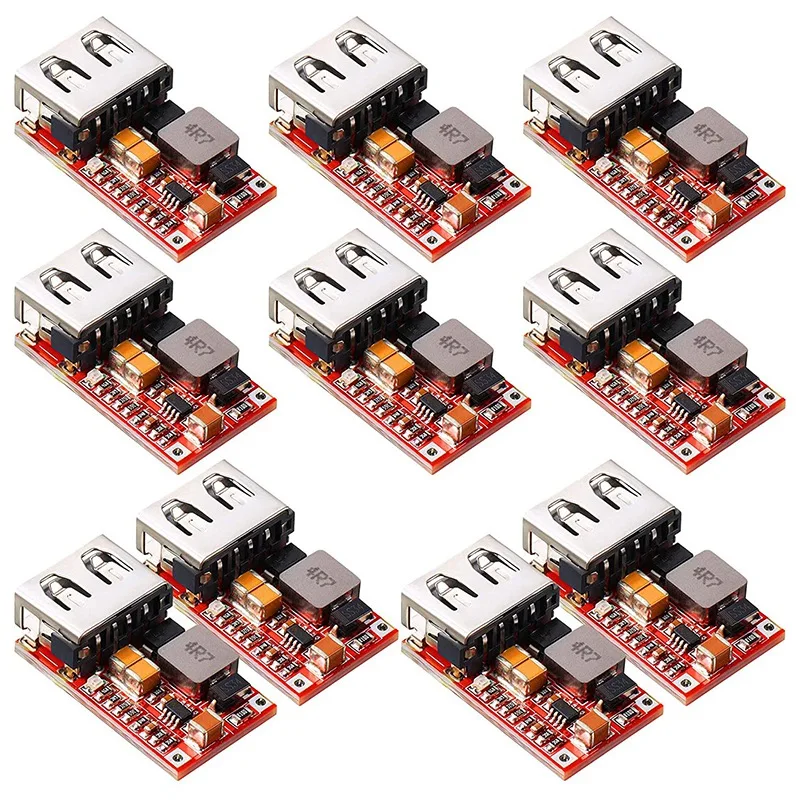 NEW-10 Pieces DC-DC Buck Voltage Regulator Module 6-24V 12V/24V To 5V 3A USB Charger Module Buck Converter Regulator
NEW-10 Pieces DC-DC Buck Voltage Regulator Module 6-24V 12V/24V To 5V 3A USB Charger Module Buck Converter Regulator
