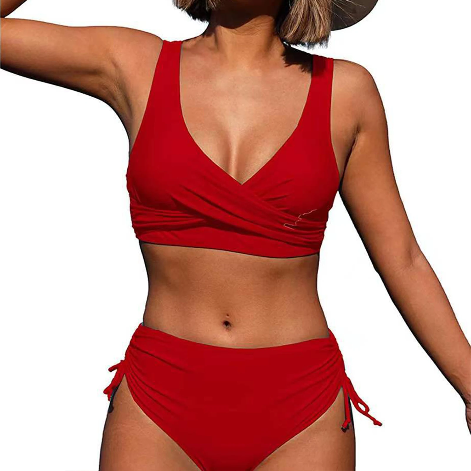 2Pcs Women Bikini Set Twist Front Swimsuits Sexy Solid Gift Tie Back Fashion Summer Swimming Padded Bra Beach High Waisted
2Pcs Women Bikini Set Twist Front Swimsuits Sexy Solid Gift Tie Back Fashion Summer Swimming Padded Bra Beach High Waisted