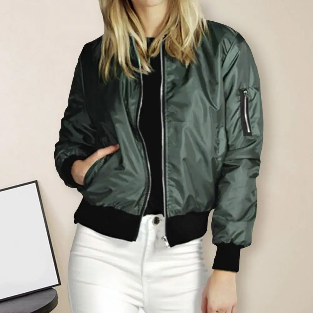 Autumn Coat Zipper Placket Stand Collar Long Sleeves Thread Neck Keep Warm Loose Autumn Women Thin Jackets Tops Winter Jacket
Autumn Coat Zipper Placket Stand Collar Long Sleeves Thread Neck Keep Warm Loose Autumn Women Thin Jackets Tops Winter Jacket
