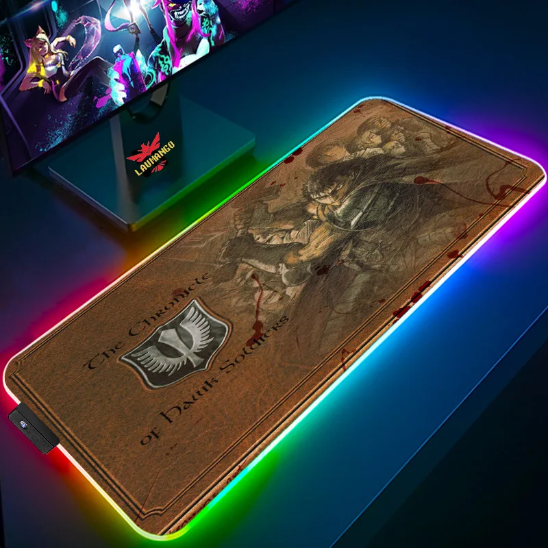 Коврик для мышки с аниме, коврик Berserk с подсветкой, большой RGB Xxl скоростной Расширенный Настольный коврик, игровые коврики для клавиатуры, дл...
Коврик для мышки с аниме, коврик Berserk с подсветкой, большой RGB Xxl скоростной Расширенный Настольный коврик, игровые коврики для клавиатуры, дл...