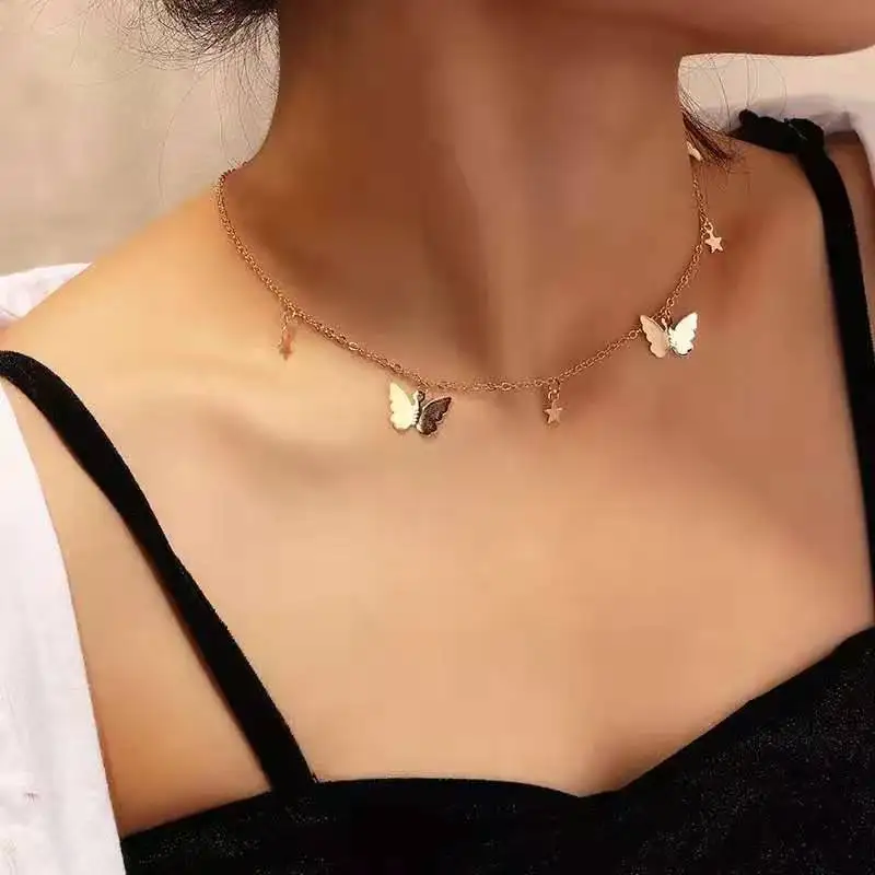 New Personality Simple Style Pendant Butterfly Show Thin Collarbone All-match Chain Temperament Sweet Single Layer Necklace Gift
New Personality Simple Style Pendant Butterfly Show Thin Collarbone All-match Chain Temperament Sweet Single Layer Necklace Gift