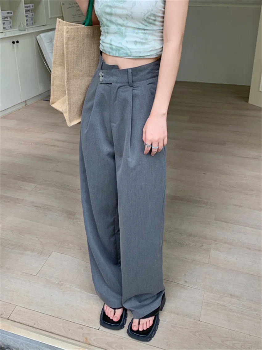 HziriP 2022 Summer High Waist Wide Leg Pants New Women Casual All Match OL Streetwear Hot Slim-Fit Straight Loose Trousers
HziriP 2022 Summer High Waist Wide Leg Pants New Women Casual All Match OL Streetwear Hot Slim-Fit Straight Loose Trousers