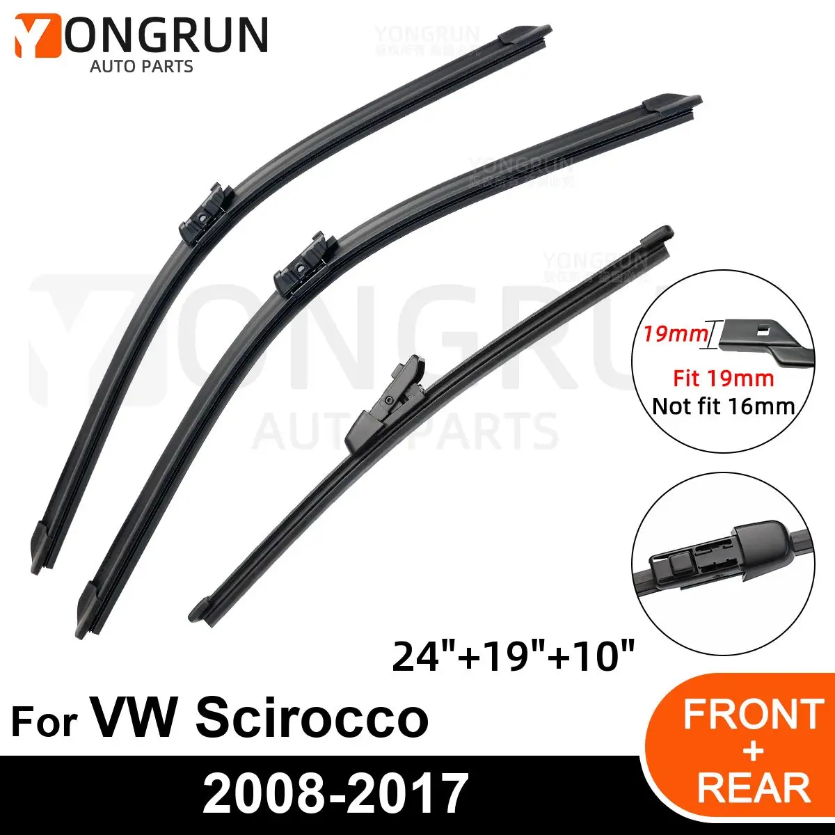 Car Windshield Windscreen Front Rear Wiper Blade Rubber Accessories For VW Scirocco 24" 19" 10" 2008 - 2013 2014 2015 2016 2017
Car Windshield Windscreen Front Rear Wiper Blade Rubber Accessories For VW Scirocco 24" 19" 10" 2008 - 2013 2014 2015 2016 2017
