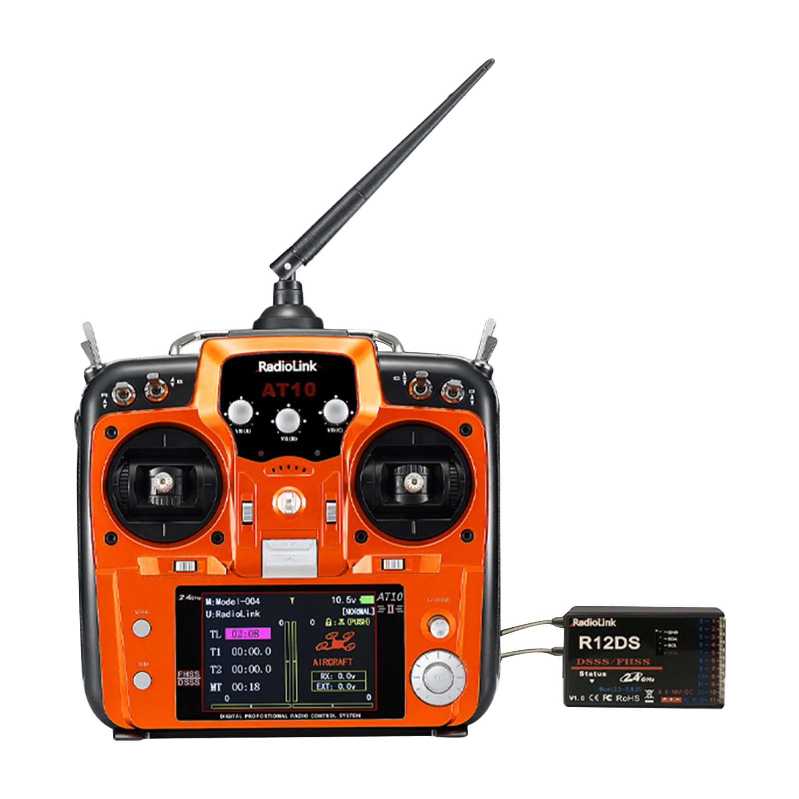 RadioLink AT10 II 2.4Ghz 12CH RC Transmitter with R12DS Receiver PRM-01 Voltage Return Module Battery for RC Quadcopte
RadioLink AT10 II 2.4Ghz 12CH RC Transmitter with R12DS Receiver PRM-01 Voltage Return Module Battery for RC Quadcopte
