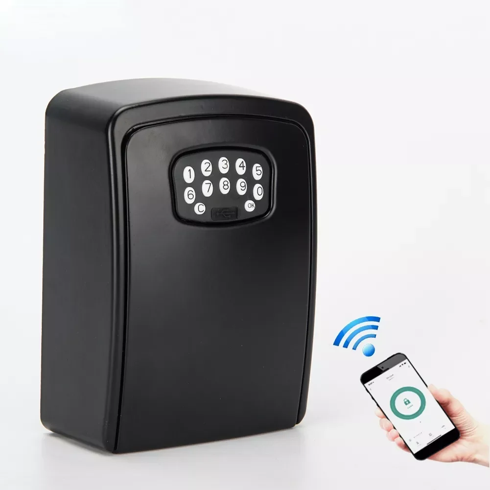 Smart Key Lock Box Wall Mounted Outdoor Key Safe Storage Secret Lock Box with Code APP Unlocking Anti Theft Key Safe Organizer
Smart Key Lock Box Wall Mounted Outdoor Key Safe Storage Secret Lock Box with Code APP Unlocking Anti Theft Key Safe Organizer