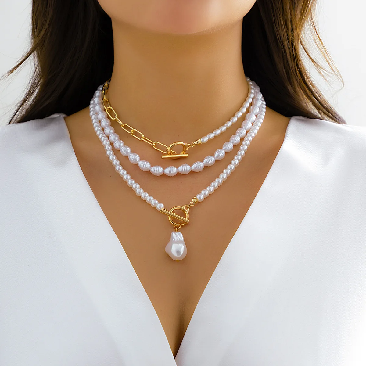 Ailodo Vintage Imitation Baroque Pearl Necklace For Women Elegant Party Wedding Statement Necklace Fashion Jewelry Girls Gift
Ailodo Vintage Imitation Baroque Pearl Necklace For Women Elegant Party Wedding Statement Necklace Fashion Jewelry Girls Gift