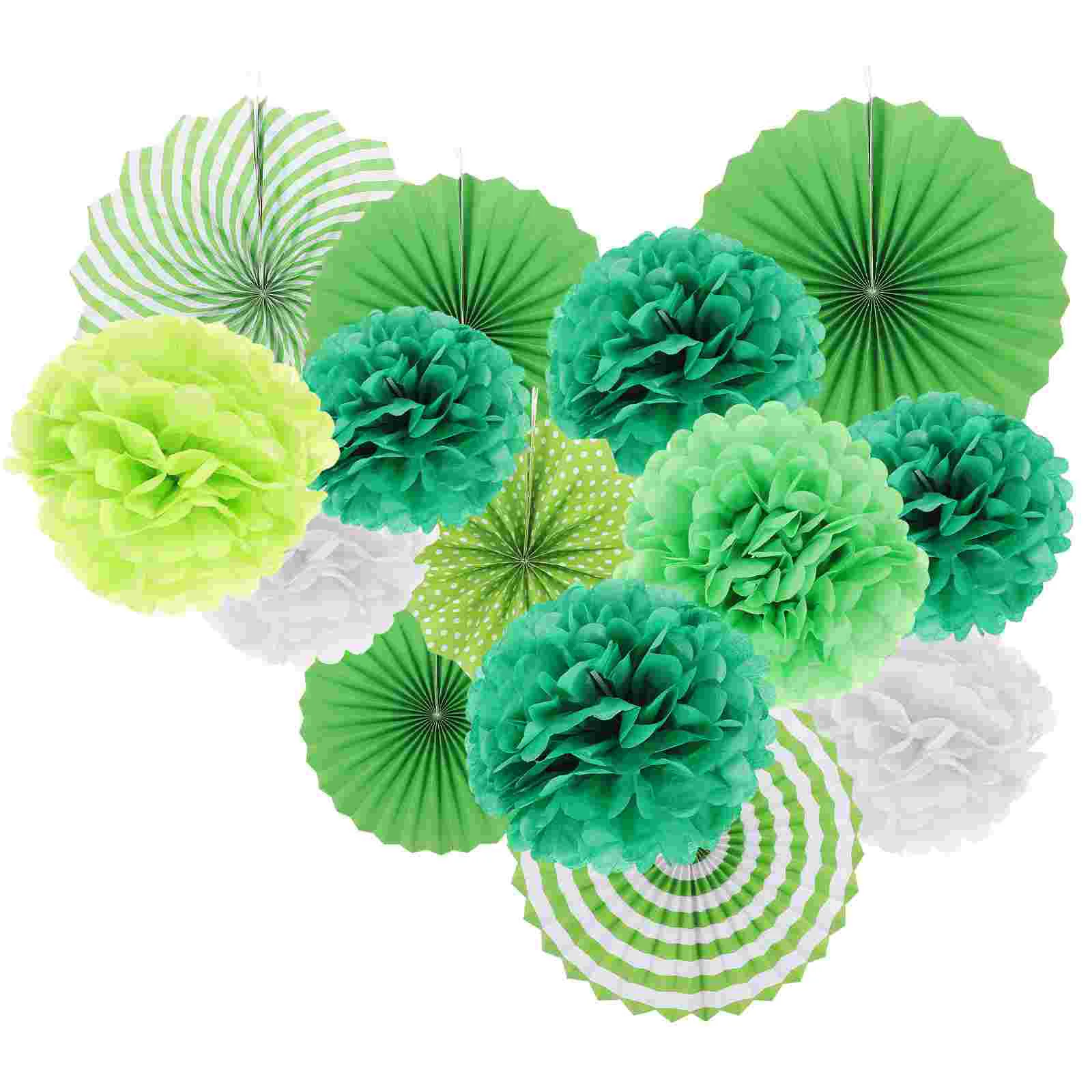 14 Pcs Paper Flower Fan Ball Fans Green Birthday Decorations Dot Tissue Streamers Party Pom Wedding
14 Pcs Paper Flower Fan Ball Fans Green Birthday Decorations Dot Tissue Streamers Party Pom Wedding