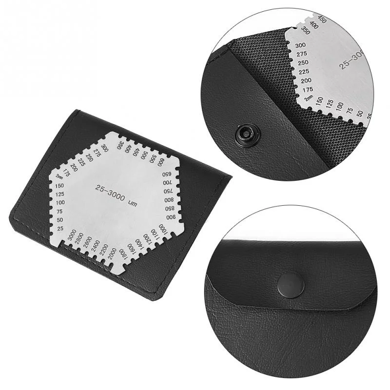 TOP Quality High Precision Hexagon Wet Film Thickness Gauge Comb Gauge Card Wet Film Thickness 25-3000um By Stainless Steel
TOP Quality High Precision Hexagon Wet Film Thickness Gauge Comb Gauge Card Wet Film Thickness 25-3000um By Stainless Steel