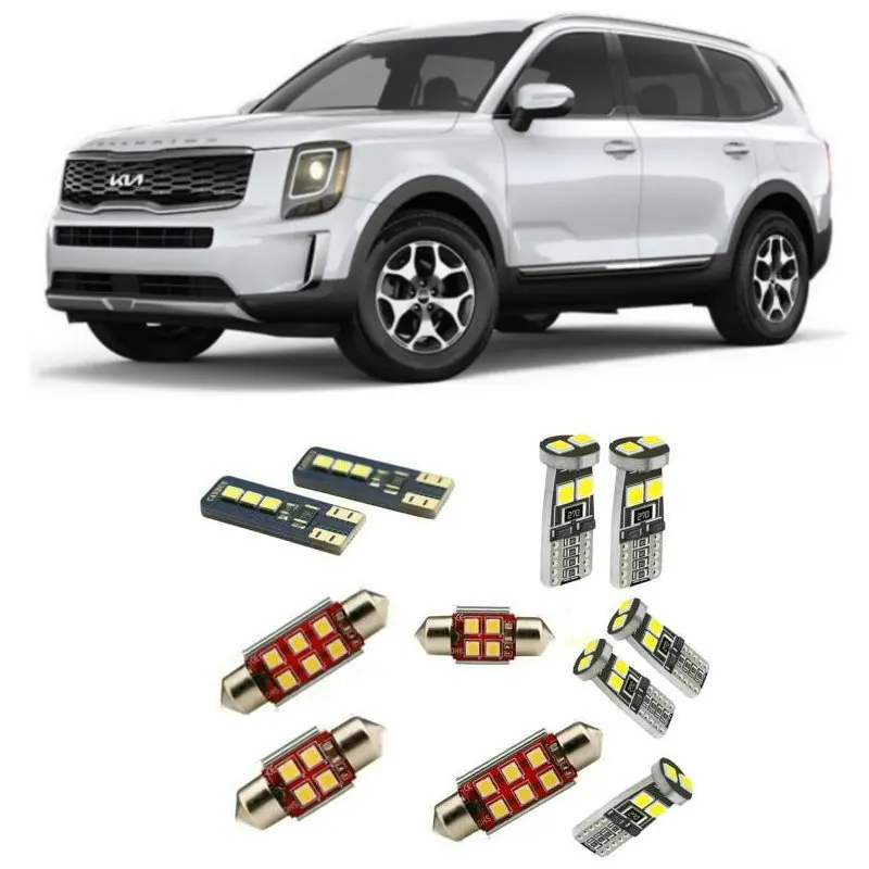 

11x Canbus Led interior lights For kia telluride 2022 2021 automotive goods Car Accessories License plate lamps Map lamps
