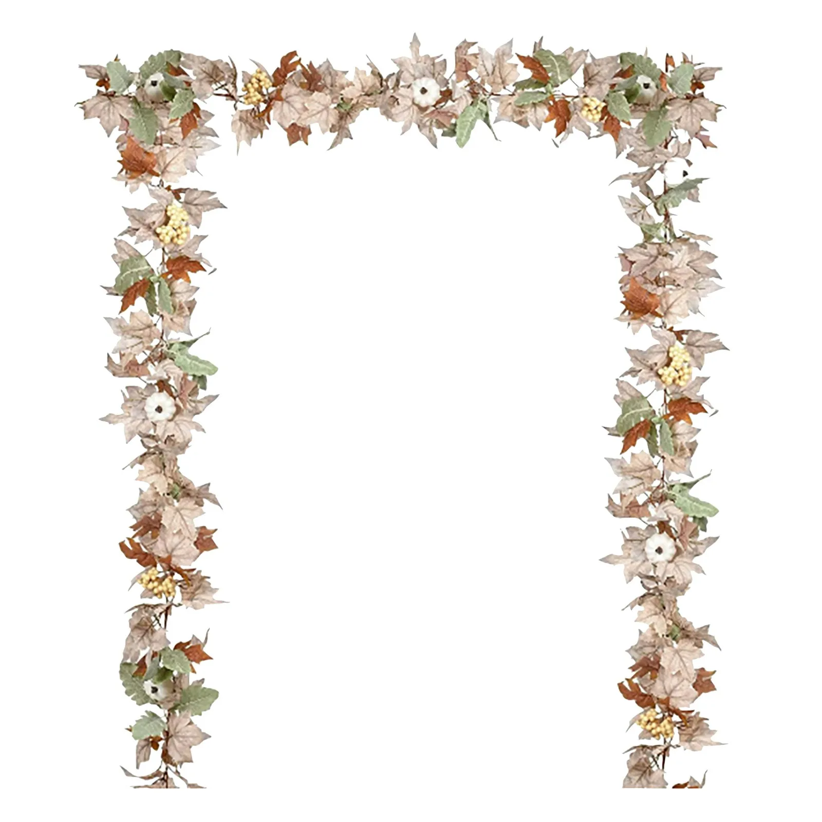 

Осенний кленовый лист, подвесная искусственная Осенняя гирлянда, декор на День Благодарения для домашнего камина, венок из виноградных листьев Рождество