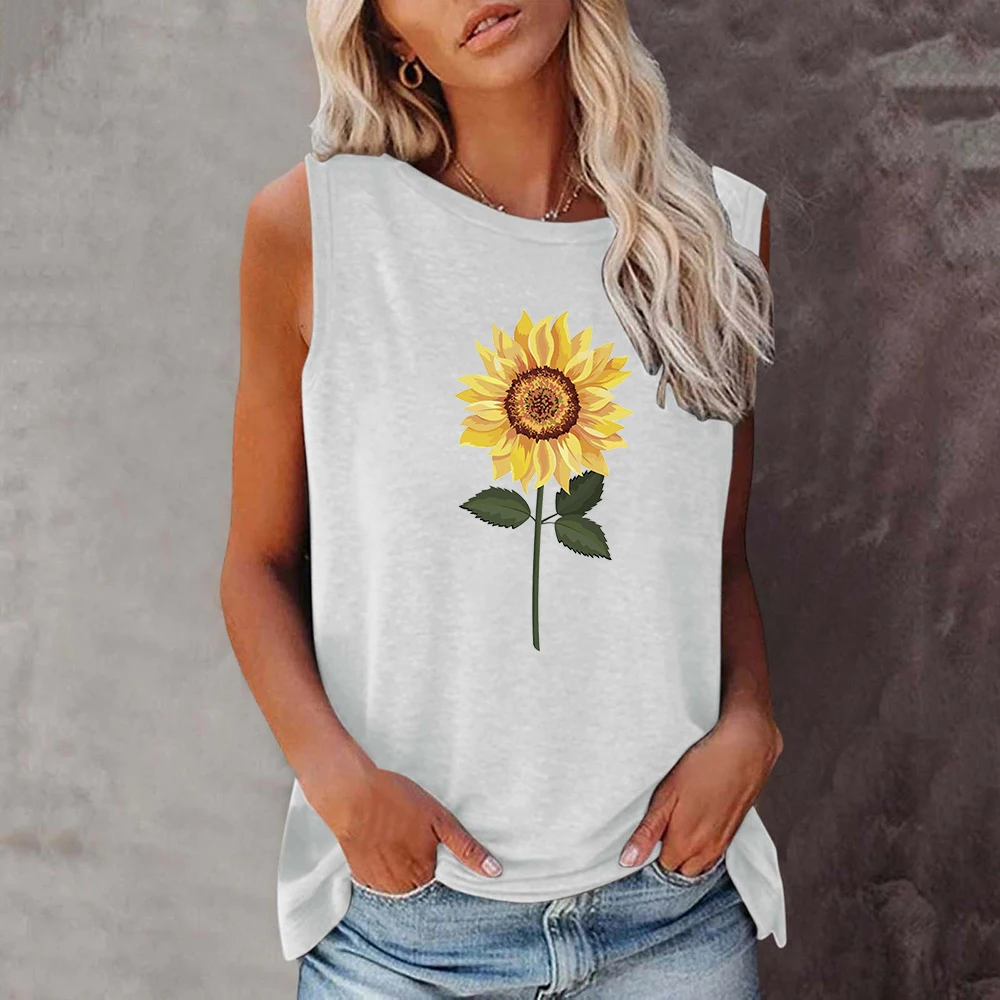 Seeyoushy Sunflower Harajuku New Summer Women T Shirt Round Neck Casual Sleeveeless Tee Shirt Femme Loose 90's Tops Ropa Mujer
Seeyoushy Sunflower Harajuku New Summer Women T Shirt Round Neck Casual Sleeveeless Tee Shirt Femme Loose 90's Tops Ropa Mujer