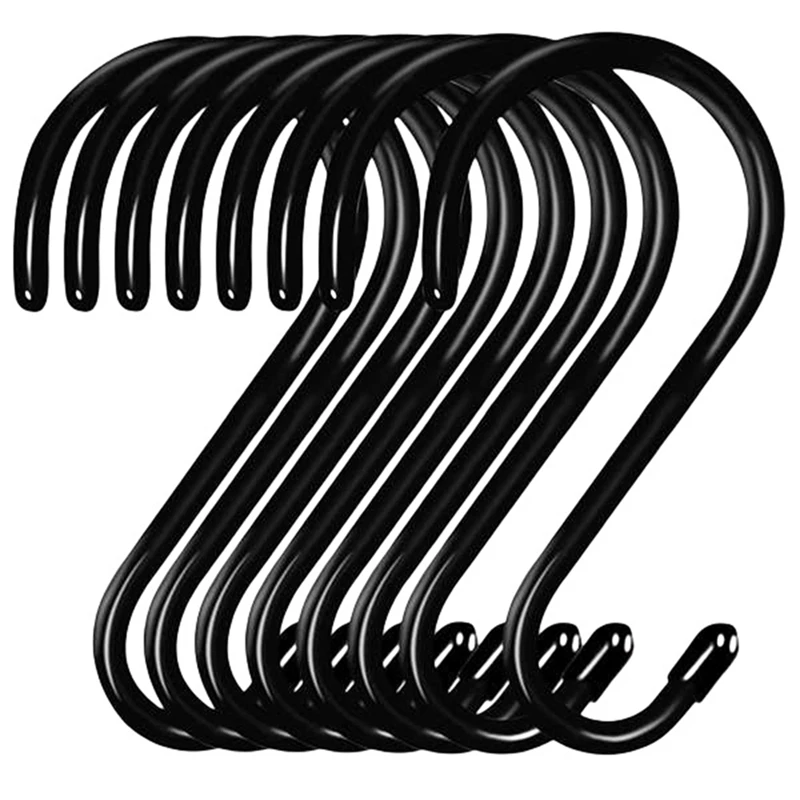 8 Pcs Large Vinyl Coated S Hooks 6 Inch Non Slip Heavy Duty S Hook for Hanging, Steel Metal Rubber Coated Closet Hook
8 Pcs Large Vinyl Coated S Hooks 6 Inch Non Slip Heavy Duty S Hook for Hanging, Steel Metal Rubber Coated Closet Hook